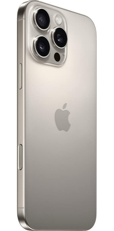 Apple iPhone 16 Pro Max Titan Natur, Seitenansicht