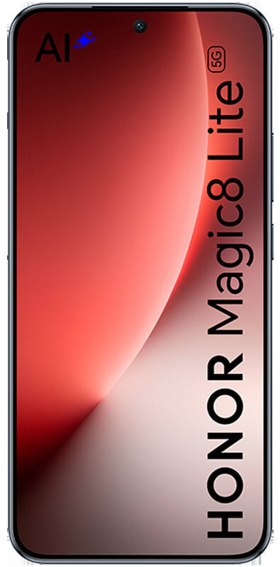 Honor Magic 8 Lite Midnight Black, Vorderansicht