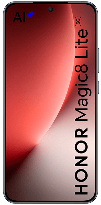 Honor Magic 8 Lite Midnight Black, Vorderansicht