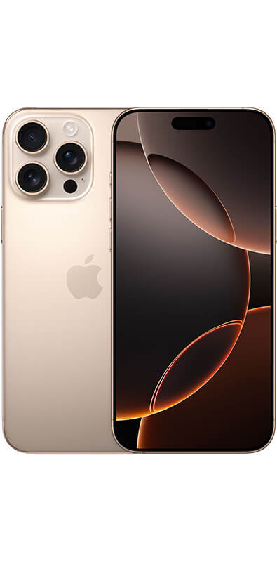 Apple iPhone 16 Pro Max Titan Wüstensand, Rückansicht