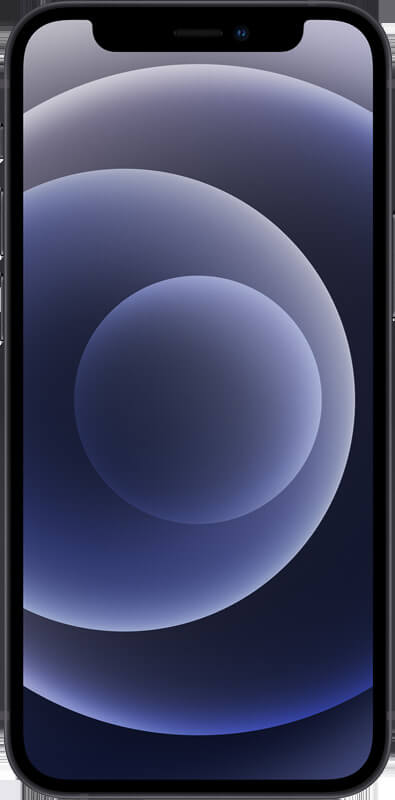 Apple iPhone 12 mini Schwarz, Vorderansicht