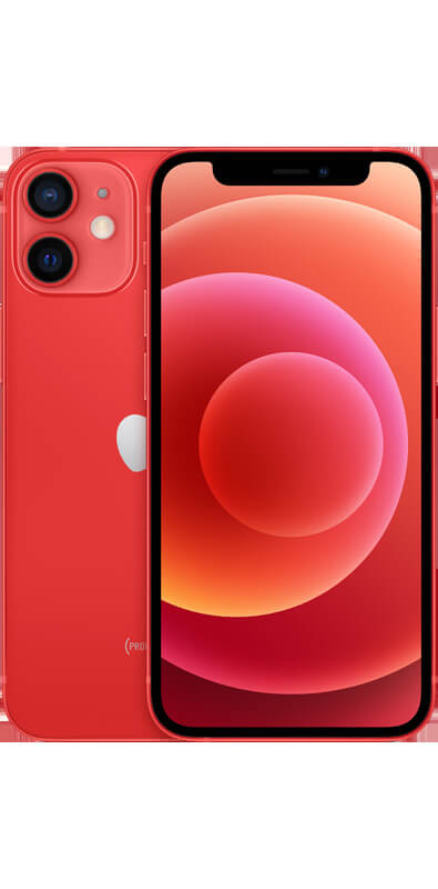 Apple iPhone 12 mini Rot, Seitenansicht