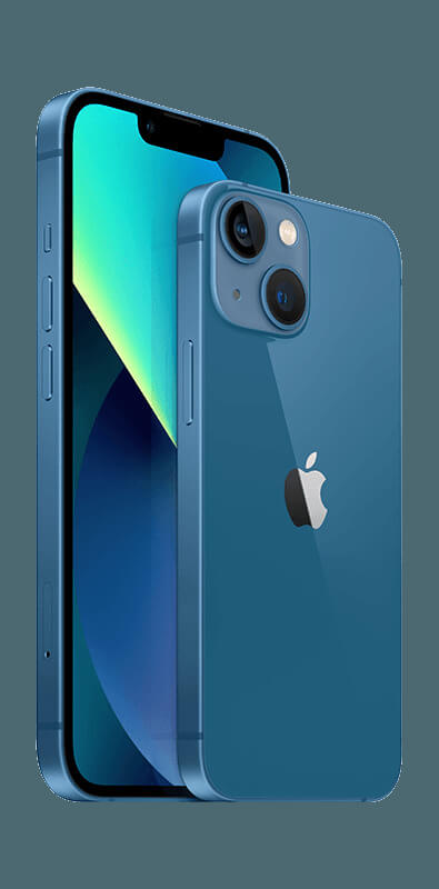 Apple iPhone 13 mini Blau, Seitenansicht