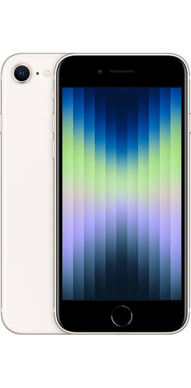 Apple iPhone SE 2022 Starlight, Vorderansicht