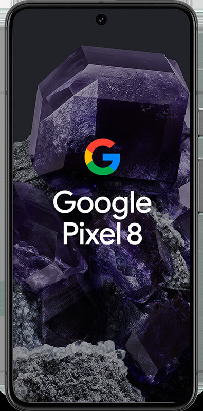 Google Pixel 8 Obsidian, Vorderansicht