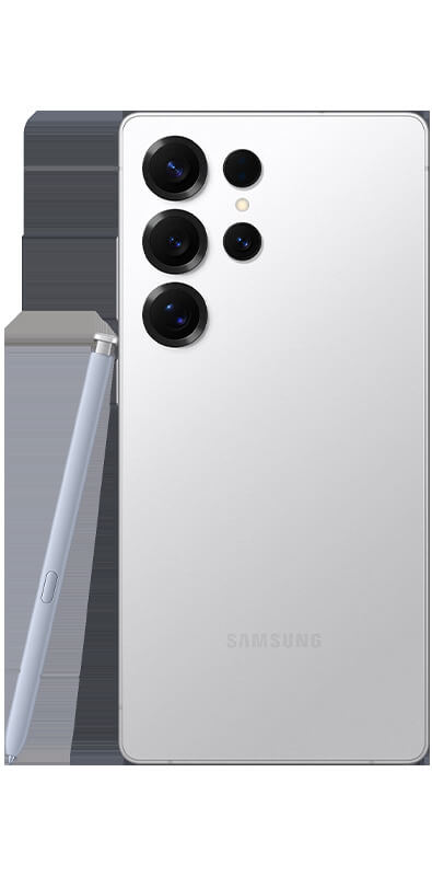 Samsung Galaxy S25 Ultra Titanium Whitesilver, Rückansicht
