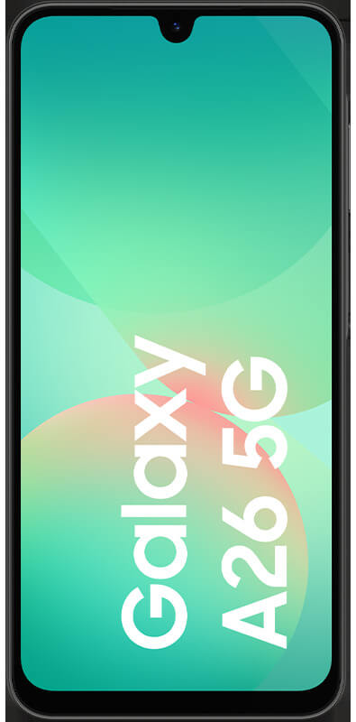 Samsung Galaxy A26 5G Black, Vorderansicht