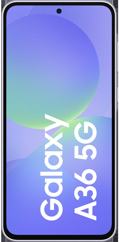 Samsung Galaxy A36 5G  Awesome Lavender, Vorderansicht
