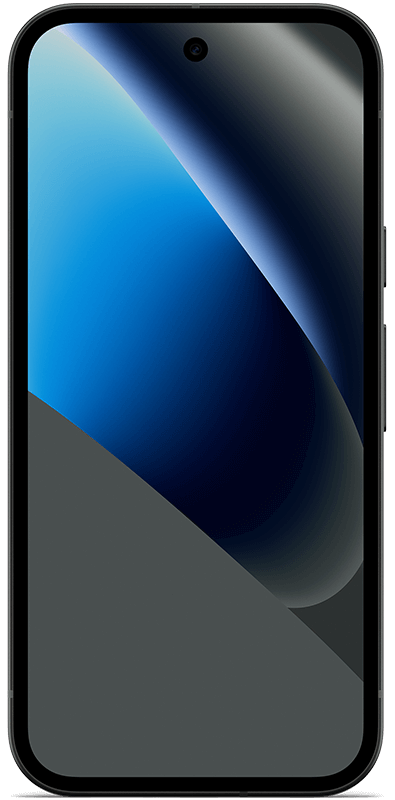 Google Pixel 10a Obsidian, Vorderansicht