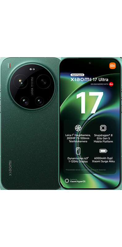 Xiaomi 17 Ultra Starlit Green, Vorderansicht