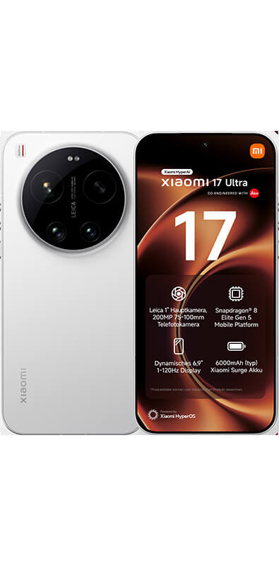 Xiaomi 17 Ultra White, Vorderansicht