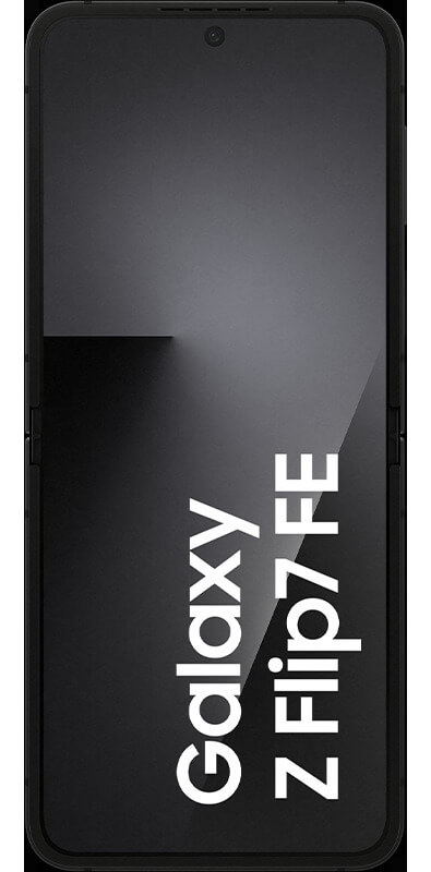 Samsung Galaxy Z Flip7 FE Black, Vorderansicht