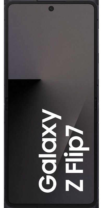 Samsung Galaxy Z Flip7 Jetblack, Vorderansicht