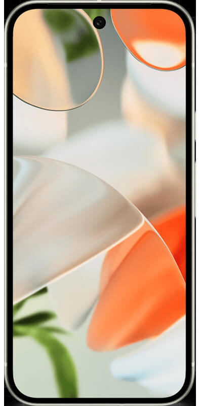Google Pixel 9 Porcelain, Vorderansicht