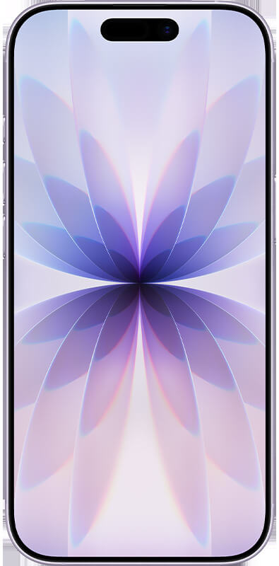 Apple iPhone 17 Lavendel, Vorderansicht