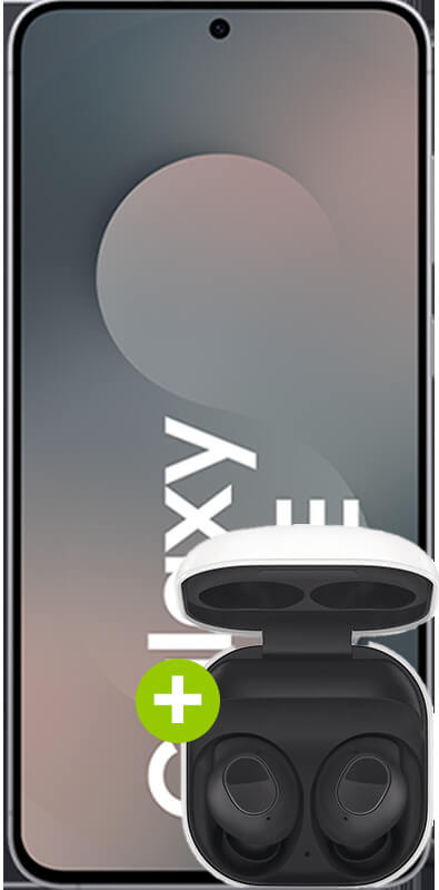 Samsung Galaxy S25 FE mit Galaxy Buds FE Graphit Jetblack, Vorderansicht