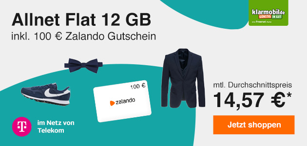 Allnet Flat 12 GB inkl. 100€ Zalando Gutschein