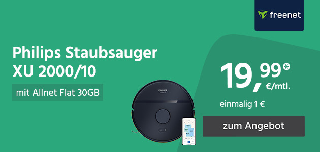 Philips Saugroboter mit Allnet Flat 30GB
