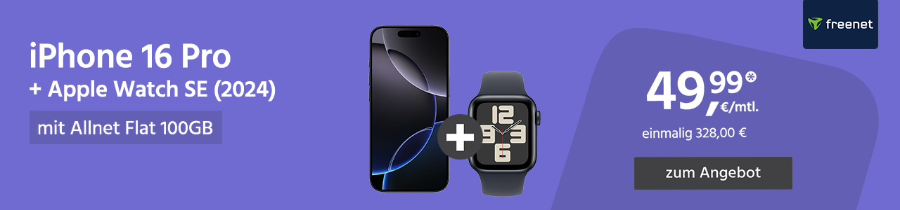 Apple iPhone 16 Pro mit Apple Watch SE 