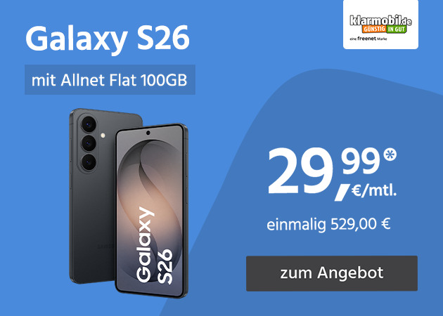 Samsung Galaxy S25 mit Allnet Flat 100GB für einmalig 529,00€ und monatlich 29,99€