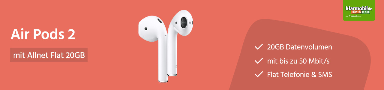 Apple Airpods 2 mit Allnet Flat 20GB