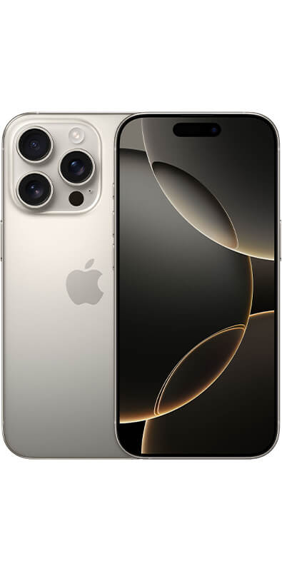 Apple iPhone 16 Pro Titan Natur, Rückansicht