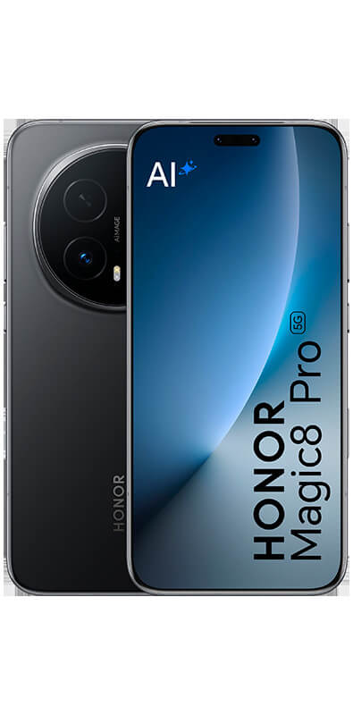 Honor Magic 8 Pro Black, Vorderansicht