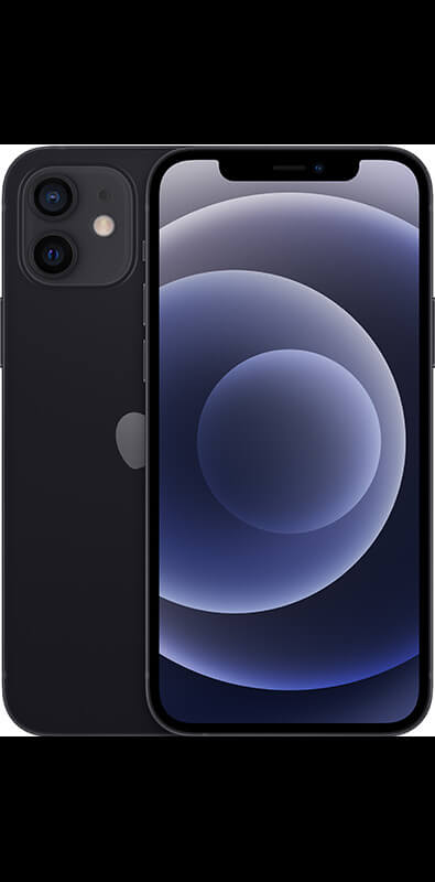 Apple iPhone 12 Schwarz, Seitenansicht