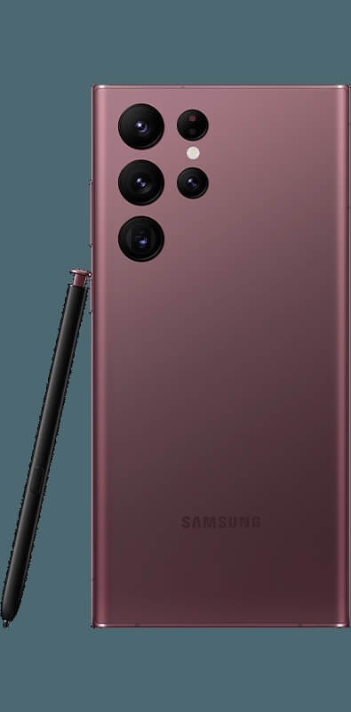 Samsung Galaxy S22 Ultra 5G Dark Red, Seitenansicht