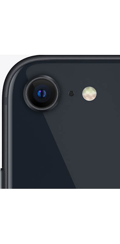 Apple iPhone SE 2022 Midnight, Rückansicht