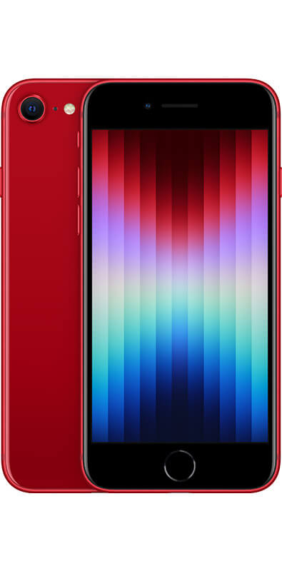 Apple iPhone SE 2022 (PRODUCT)RED, Vorderansicht