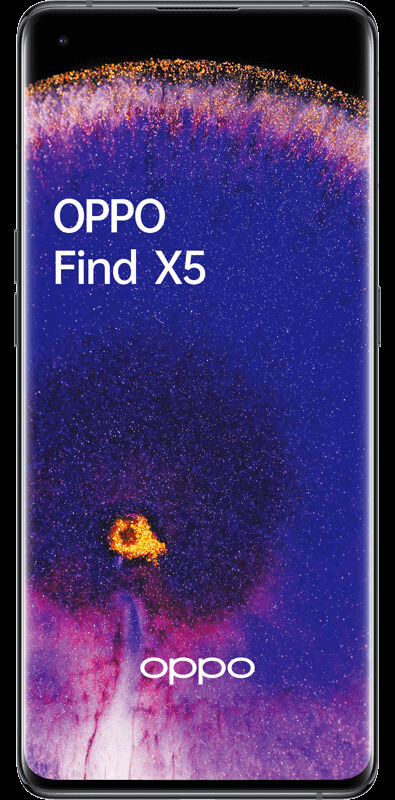 OPPO Find X5 Schwarz, Vorderansicht