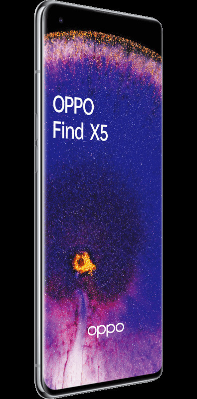OPPO Find X5 Weiß, Seitenansicht