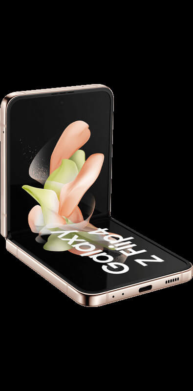 Samsung Galaxy Z Flip 4 5G Pink Gold, Seitenansicht