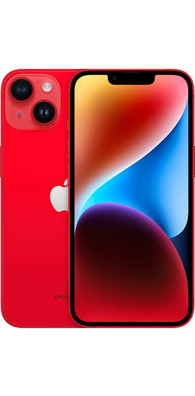 Apple iPhone 14 (PRODUCT)RED, Rückansicht