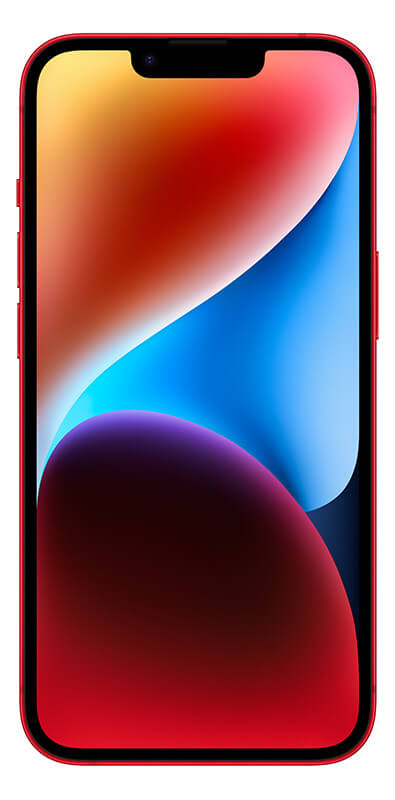 Apple iPhone 14 (PRODUCT)RED, Vorderansicht