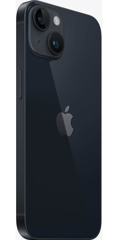 Apple iPhone 14 Midnight, Seitenansicht
