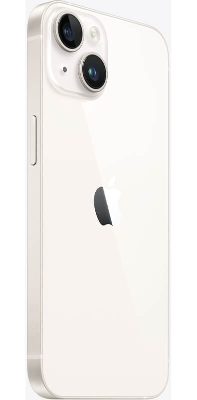 Apple iPhone 14 Starlight, Seitenansicht
