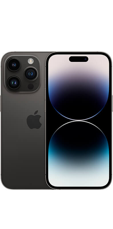 Apple iPhone 14 Pro Space Black, Rückansicht