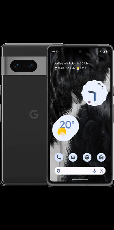 Google Pixel 7 Dual Sim  Obsidian, Seitenansicht