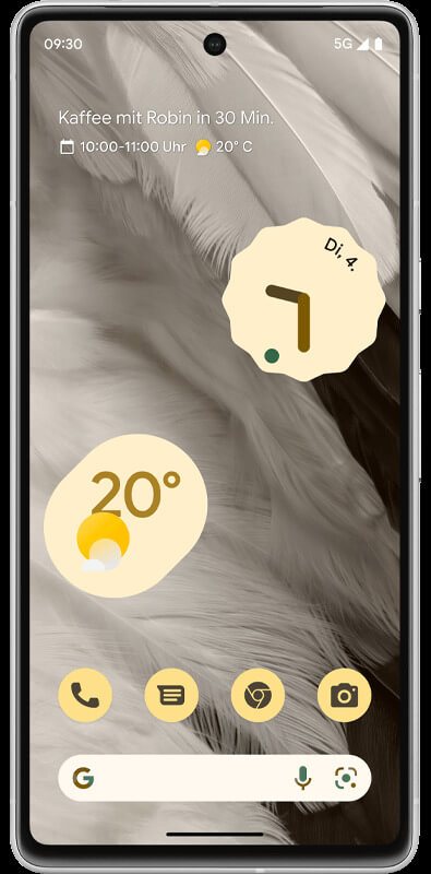 Google Pixel 7 Dual Sim  Snow, Vorderansicht