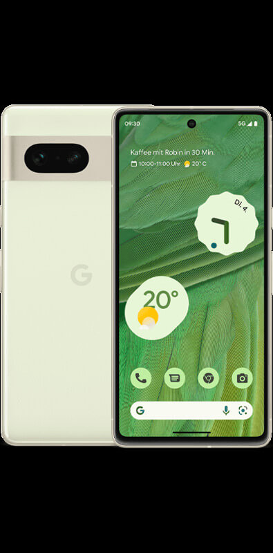 Google Pixel 7 Dual Sim  Lemongrass, Seitenansicht