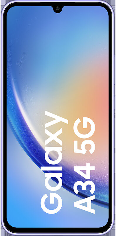 Samsung Galaxy A34 5G  Awesome Violet , Vorderansicht