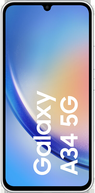 Samsung Galaxy A34 5G  Awesome Silver, Vorderansicht