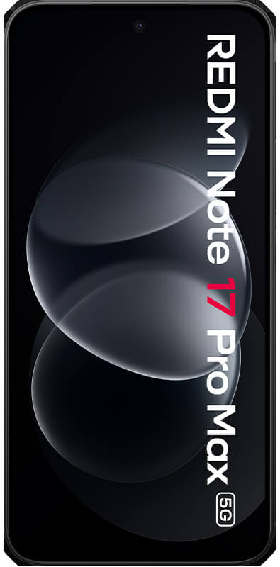 Xiaomi Redmi Note 17 Pro Max Black, Vorderansicht