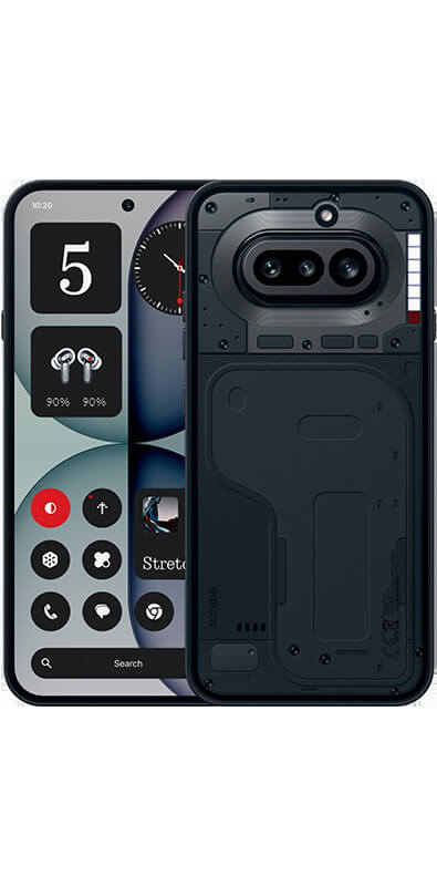 Nothing 4a Schwarz, Vorderansicht