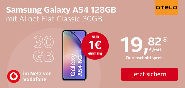otelo Allnet Flat Classic 30GB mit Galaxy A54