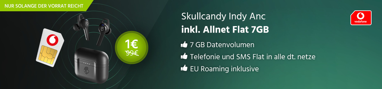 Allnet Flat 7GB inkl. Skullcandy indy Anc
