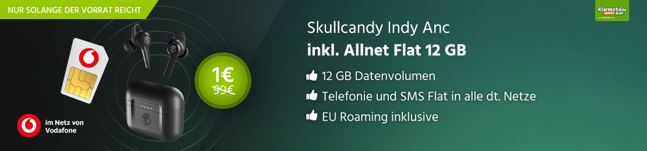Allnet Flat 12GB inkl. Skullcandy indy Anc