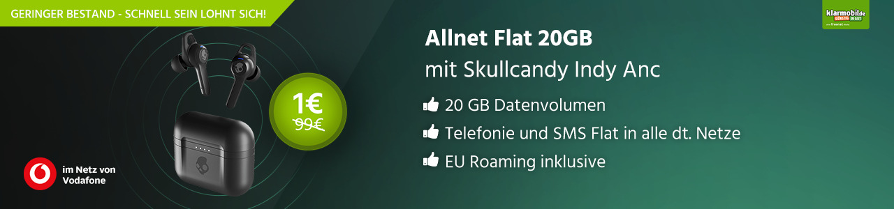 Vodafone Allnet Flat 20 GB mit Skullcandy oder UE Megablast
